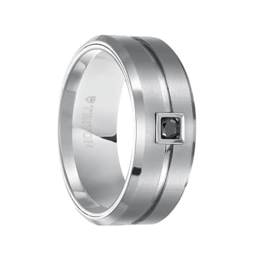 Triton Mens Tungsten 9mm Brushed Comfort Fit Band