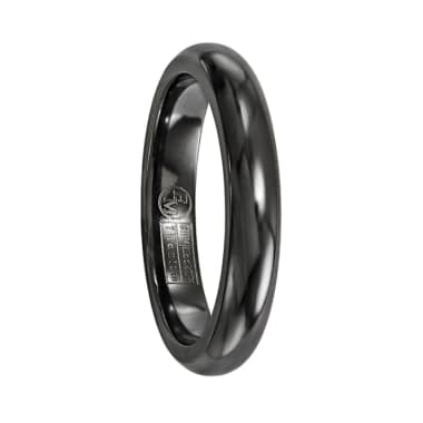 Edward Mirell Ring 4mm Black Titanium Dome Band