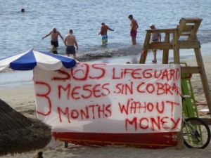 Tenerife Life Guard Plight Banner 