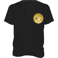 Dogecoin Polo T-shirt - Black / S