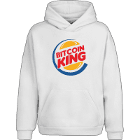 Bitcoin King Hoodie - White / L