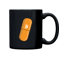 Bitcoin Orange Pill Mug - Black