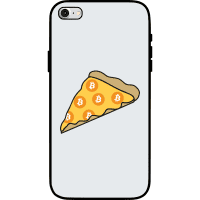 Bitcoin Pizza iPhone SE (2020) Case - White