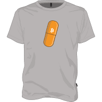 Bitcoin Orange Pill T-shirt - Grey / M
