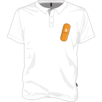 Bitcoin Orange Pill Polo T-shirt - White / XL