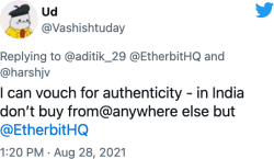@vashishtuday reviews Etherbit.in