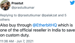 @prastutkumar reviews Etherbit.in