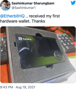 @sashinkumar1 reviews Etherbit.in