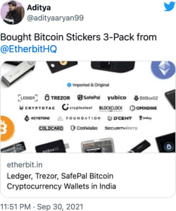 @adityaaryan99 reviews Etherbit.in