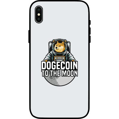 Dogecoin To The Moon iPhone XS Case - White