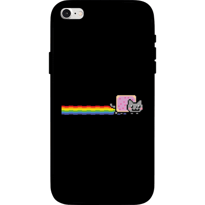 Nyan Cat iPhone SE (2020) Case - Black