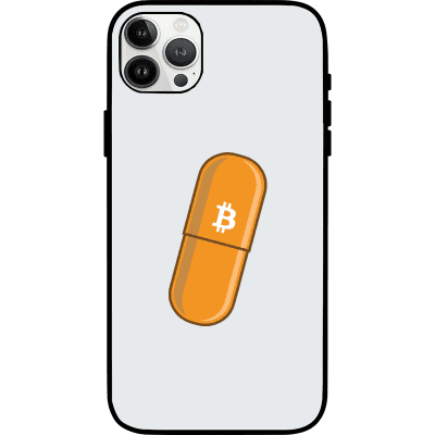 Bitcoin Orange Pill iPhone 13 Pro Max Case - White