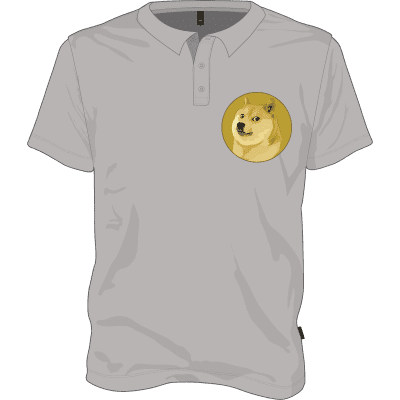 Dogecoin Polo T-shirt - Grey / XXL