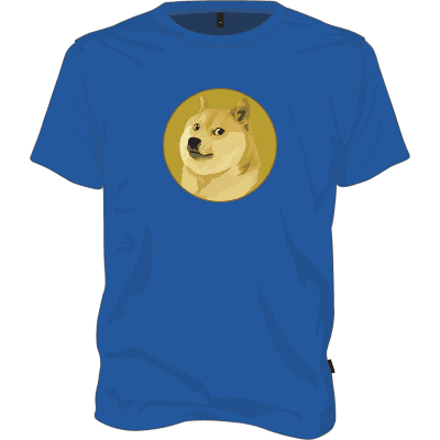 Dogecoin T-shirt - Royal Blue / XXL