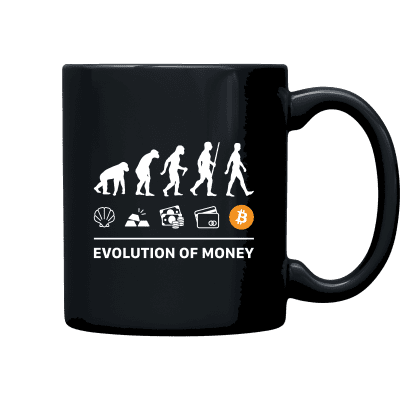 Evolution of Money Mug - Black