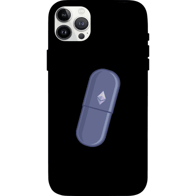 Ethereum Blue Pill iPhone 13 Pro Max Case - Black