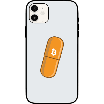 Bitcoin Orange Pill iPhone 12 mini Case - White