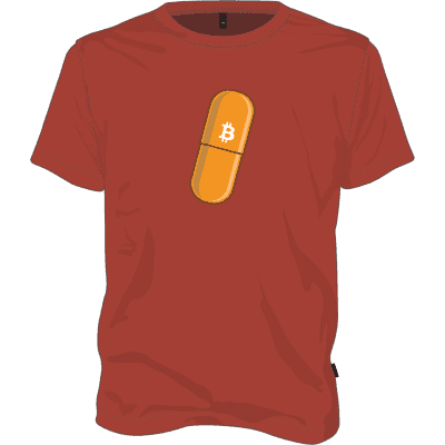 Bitcoin Orange Pill T-shirt - Red / XXL