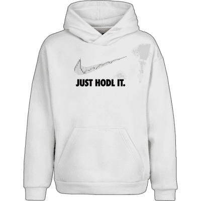 Just Hodl It Hoodie - White / XXL