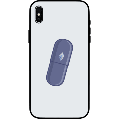 Ethereum Blue Pill iPhone XS Case - White