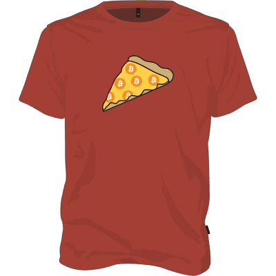 Bitcoin Pizza T-shirt - Red / XL