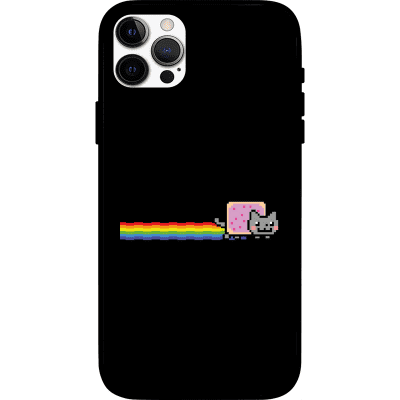 Nyan Cat iPhone 12 Pro Case - Black