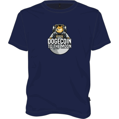 Dogecoin To The Moon T-shirt - Navy Blue / M