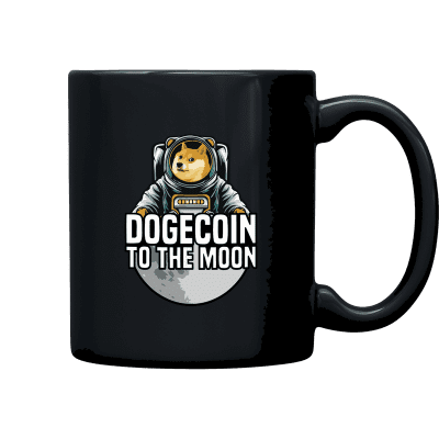 Dogecoin To The Moon Mug - Black