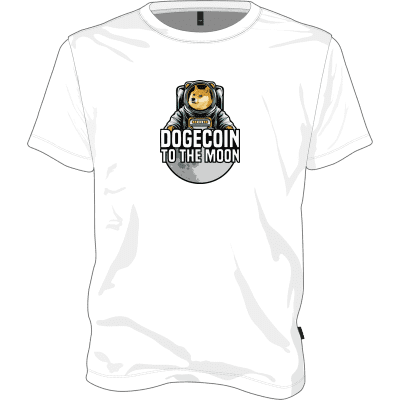 Dogecoin To The Moon T-shirt - White / XL