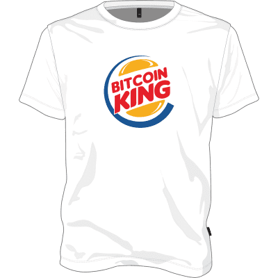 Bitcoin King T-shirt - White / S