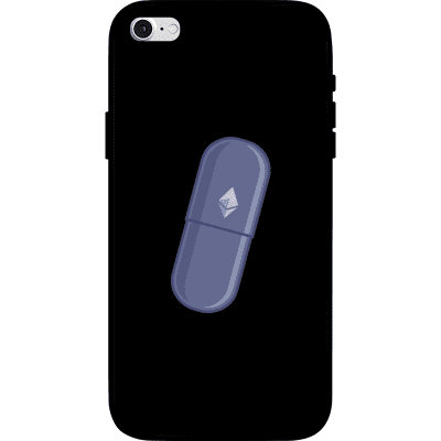 Ethereum Blue Pill iPhone SE (2020) Case - Black