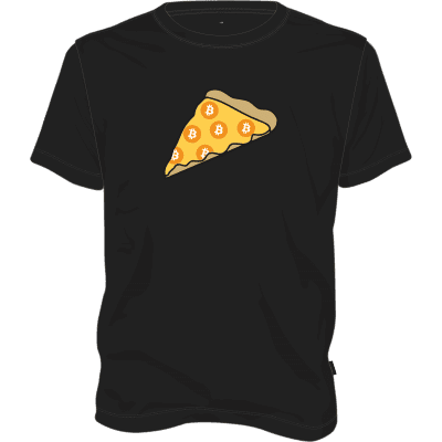 Bitcoin Pizza T-shirt - Black / XXL