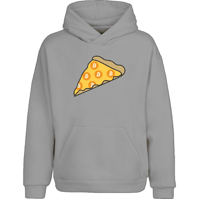 Bitcoin Pizza Hoodie - Grey / M