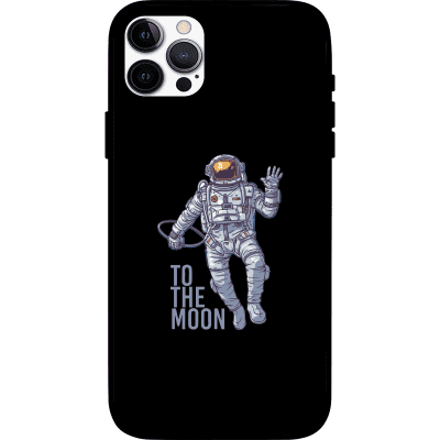 Bitcoin To The Moon iPhone 12 Pro Case - Black