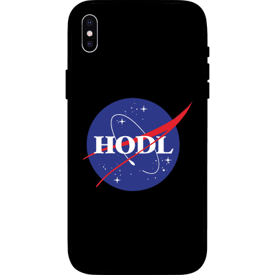 Hodl Nasa iPhone XS Case - Black