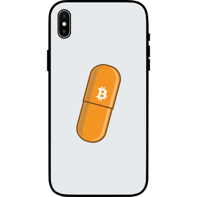 Bitcoin Orange Pill iPhone XS Max Case - White