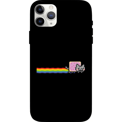 Nyan Cat iPhone 11 Pro Max Case - Black