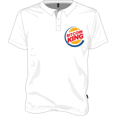 Bitcoin King Polo T-shirt - White / XL