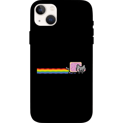 Nyan Cat iPhone 13 Case - Black