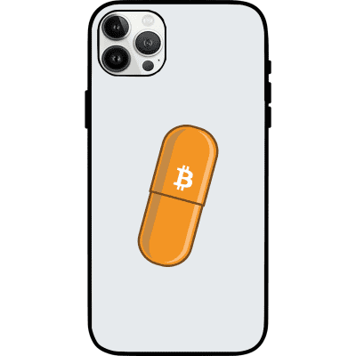 Bitcoin Orange Pill iPhone 13 Pro Case - White