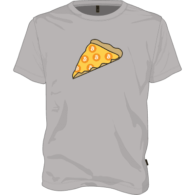 Bitcoin Pizza T-shirt - Grey / S