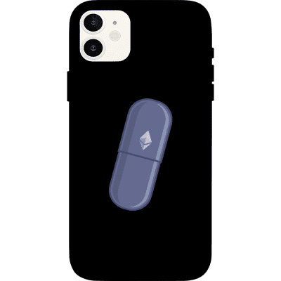 Ethereum Blue Pill iPhone 12 mini Case - Black