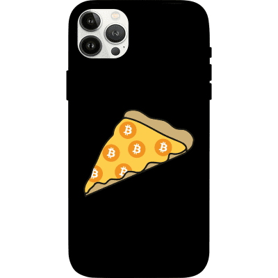 Bitcoin Pizza iPhone 13 Pro Max Case - Black