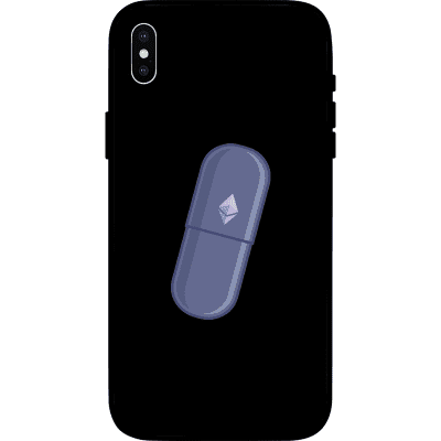 Ethereum Blue Pill iPhone X Case - Black