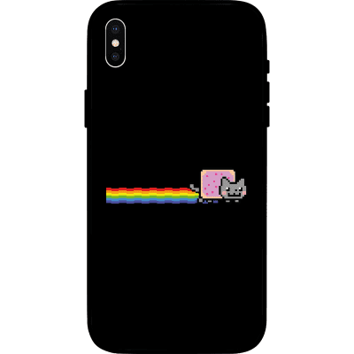 Nyan Cat iPhone X Case - Black