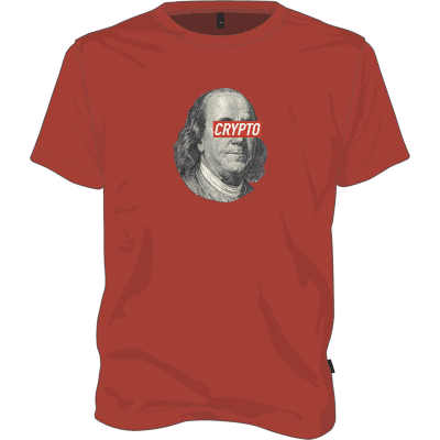 Benjamin Franklin Crypto T-shirt - Red / L