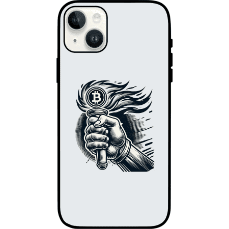 Bitcoin Revolution iPhone 15 Plus Case - White