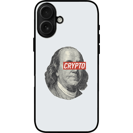 Benjamin Franklin Crypto iPhone 16 Case - White