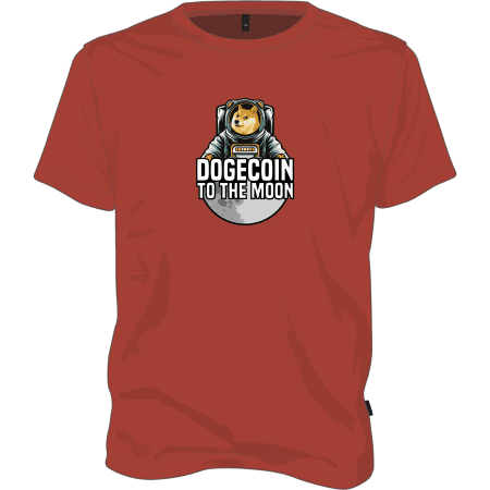 Dogecoin To The Moon T-shirt - Red / L