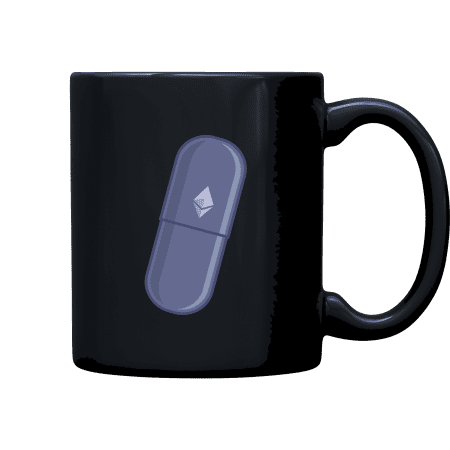 Ethereum Blue Pill Mug - Black